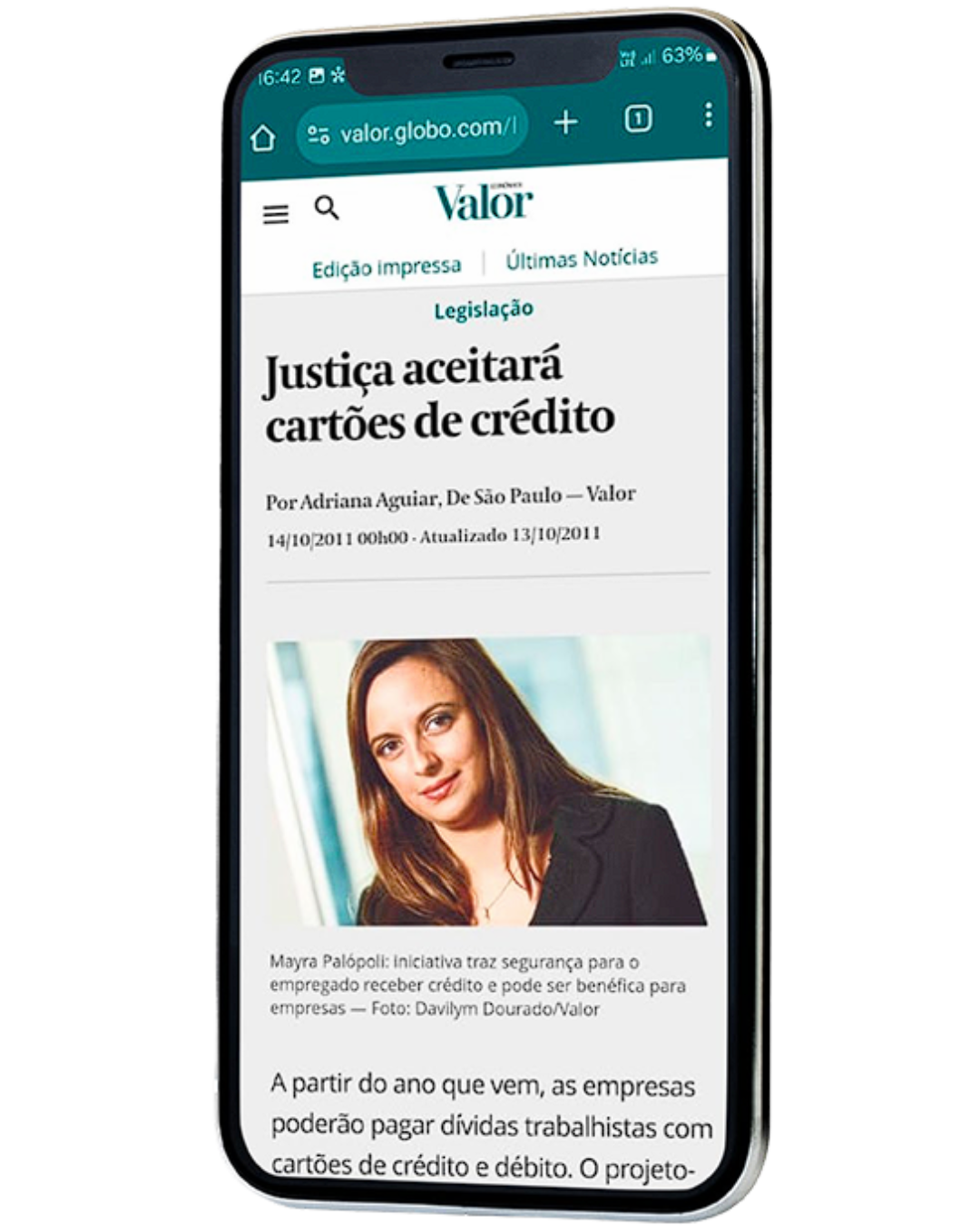 Justiça aceitará cartões de crédito
